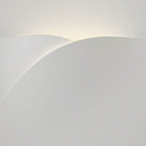 Applique in gesso led cristaly da incasso a parete 13w 3000k pitturabile
