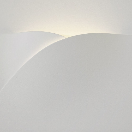 Applique in gesso led cristaly da incasso a parete 13w 3000k pitturabile