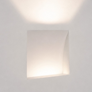 Lampada da incasso a parete 16,5w 3000k in gesso led cristaly a filo muro