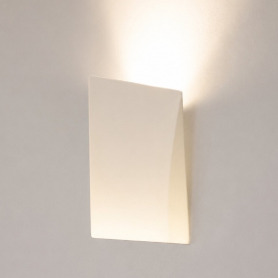 Applique lampada da incasso scomparsa parete gesso led cristaly bianco 16,5w 2700k