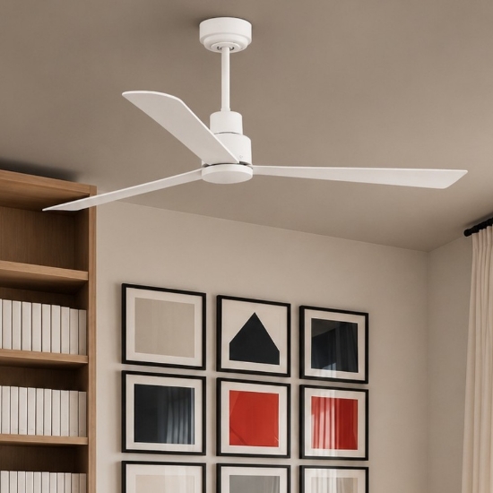 Ventilatore a pale 18mq da soffitto bianco con telecomando