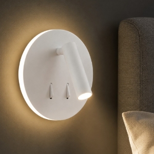 Applique bianco per comodini camera da letto moderna 2 luci