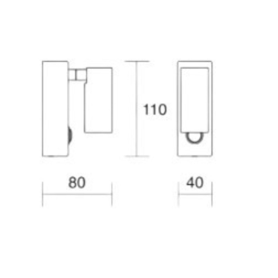 Isyluce zenit applique da comodino cromato orientabile