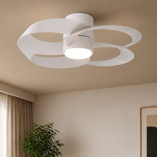 Plafoniera ventilatore con luce da soffitto moderno con telecomando 13mq led 24w 4000k