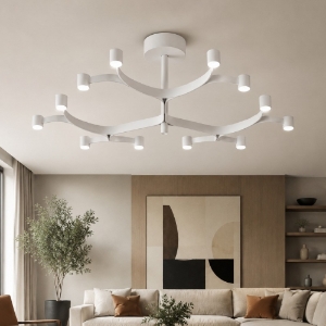 Stilnovo fronda plafoniera bianca led 2700k design moderno