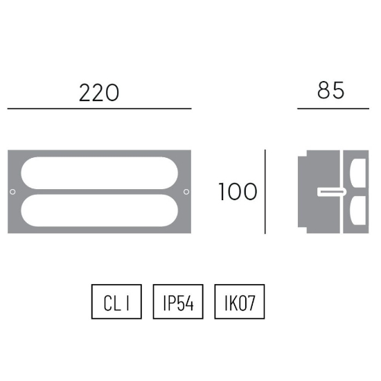 Applique bianca per esterno moderna ip54