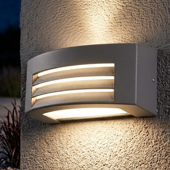Applique per esterni balcone design moderno grafite ip54