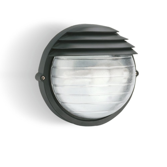 Applique da esterno balcone design industrial nero ip54