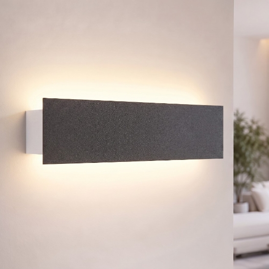 Applique antracite moderna led 16w cct 3000k 4000k rettangolare