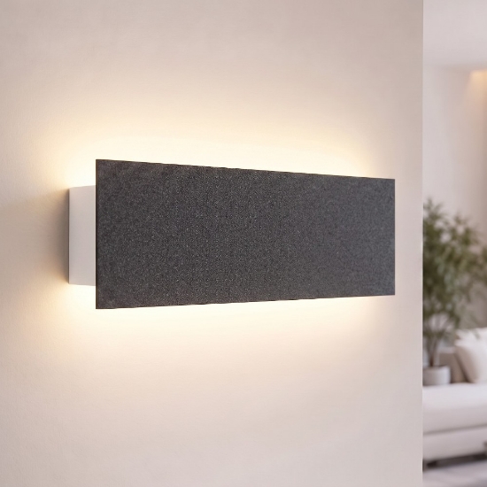 Applique nero rettangolare led 16w cct 3000k 4000k moderna luce a parete