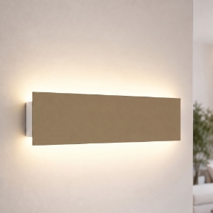 Applique colore sabbia bagnata rettangolare moderna led 16w cct 3000k 4000k luce a parete