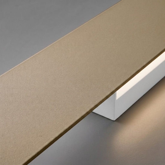 Applique colore sabbia bagnata rettangolare moderna led 16w cct 3000k 4000k luce a parete