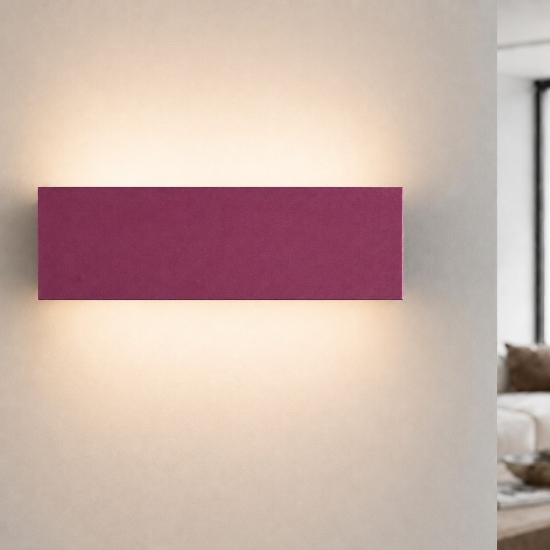 Applique magenta led 16w cct 3000k 4000k rettangolare moderna luce indiretta