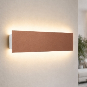 Applique rame opaco led 16w cct 3000k 4000k rettangolare moderna da parete