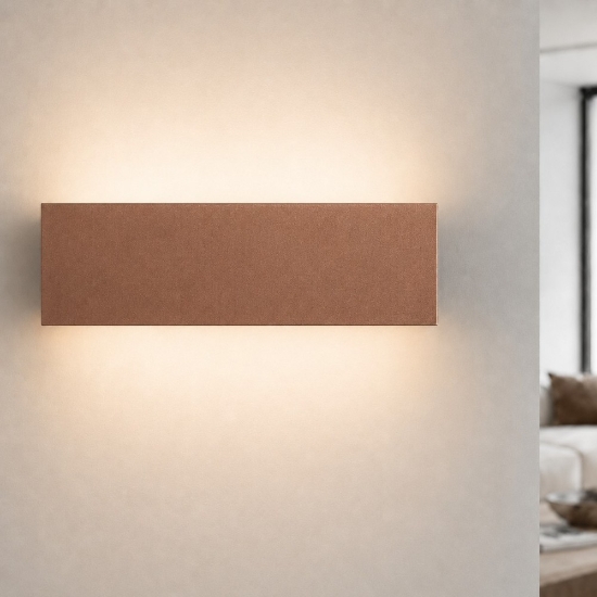 Applique rame opaco led 16w cct 3000k 4000k rettangolare moderna da parete