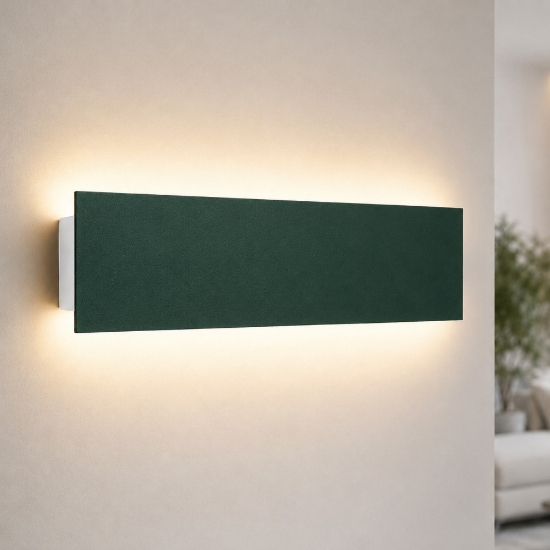 Applique verde bosco led 16w cct 3000k 4000k rettangolare da parete moderna