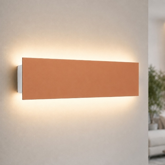 Applique da parete pesca led 16w cct 3000k 4000k rettangolare moderna luce indiretta