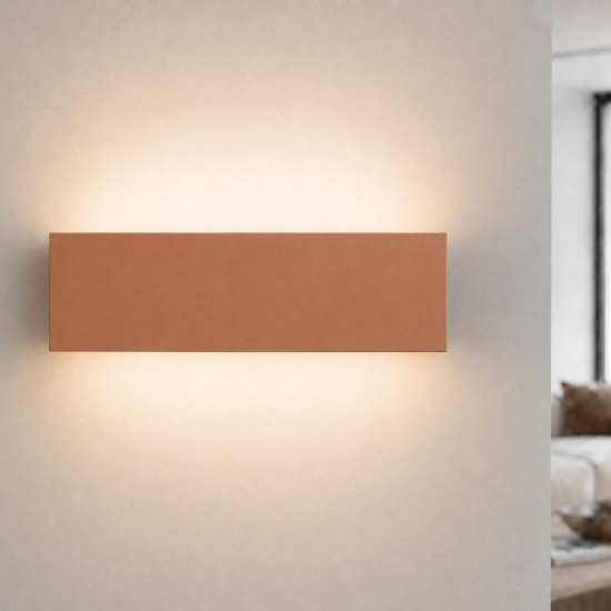 Applique da parete pesca led 16w cct 3000k 4000k rettangolare moderna luce indiretta