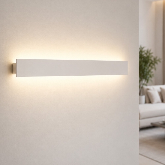 Applique da parete bianco led 30w cct 3000k 4000k rettangolare moderna