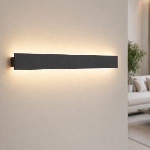 Applique antracite led 30w cct 3000k 4000k rettangolare moderno luce a parete