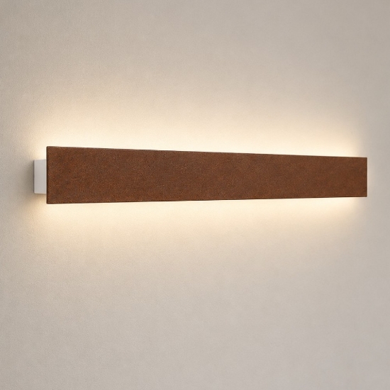 Applique colore ruggine led 30w cct 3000k 4000k moderna rettangolare luce indiretta