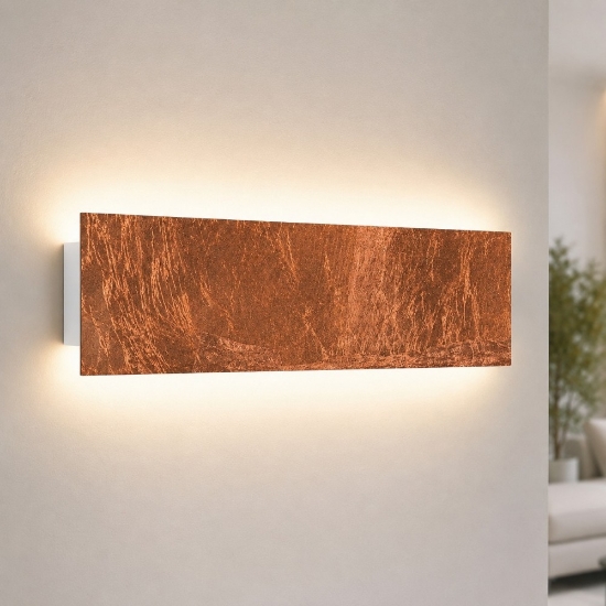 Applique foglia rame moderna led 16w cct 3000k 4000k moderna per salotto