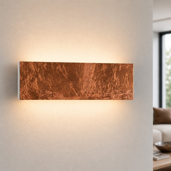 Applique foglia rame moderna led 16w cct 3000k 4000k moderna per salotto