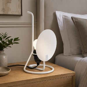 Lampada da tavolo moderno bianca stilnovo bugia design