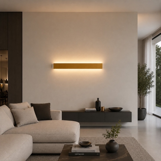 Applique oro opaco led 30w cct 3000k 4000k moderno rettangolare luce indiretta
