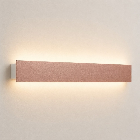 Applique da parete oro rosato led 30w cct 3000k 4000k design moderna luce indiretta