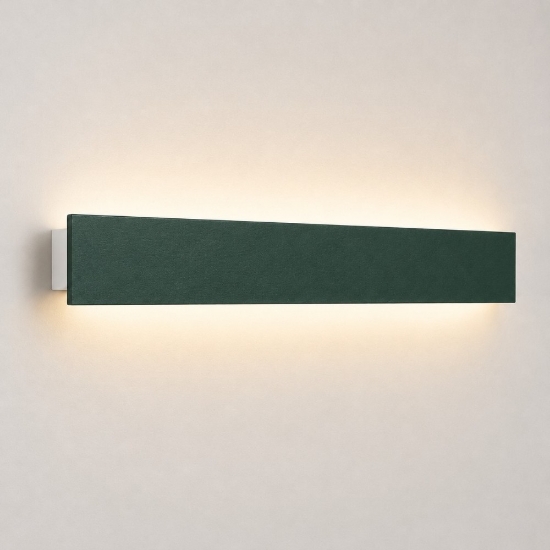 Applique verde bosco led cct 30w 3000k 4000k rettangolare moderna luce indiretta