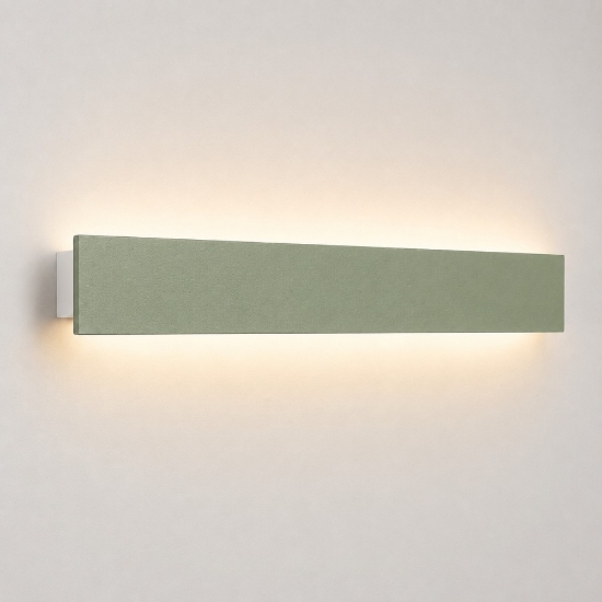 Applique verde salvia led 30w cct 3000k 4000k rettangolare moderno per interni
