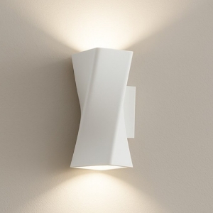 Applique intrecciato di gesso bianco moderna luce biemissione