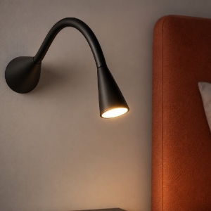 Applique linea light snake w1 orientabile nero led 2w 3000k