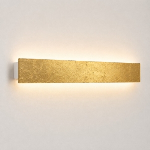 Applique led foglia oro 30w cct 3000k 4000k rettangolare moderna per soggiorno