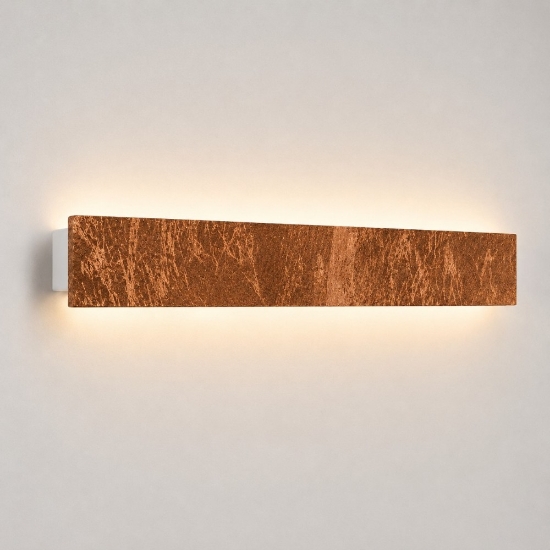 Applique led foglia rame 30w cct 3000k 4000k rettangolare per salone
