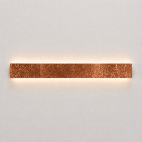 Applique led foglia rame 30w cct 3000k 4000k rettangolare per salone