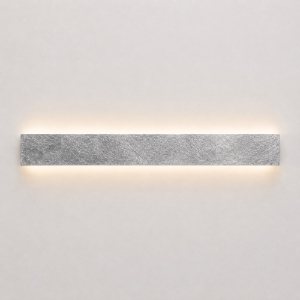 Applique led foglia argento 30w cct 3000k 4000k lampada da parete