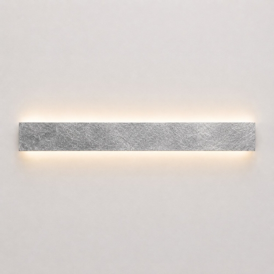 Applique led foglia argento 30w cct 3000k 4000k lampada da parete