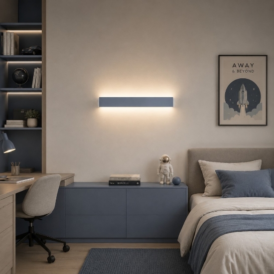 Applique led per cameretta carta da zucchero 30w cct 3000k 4000k rettangolare