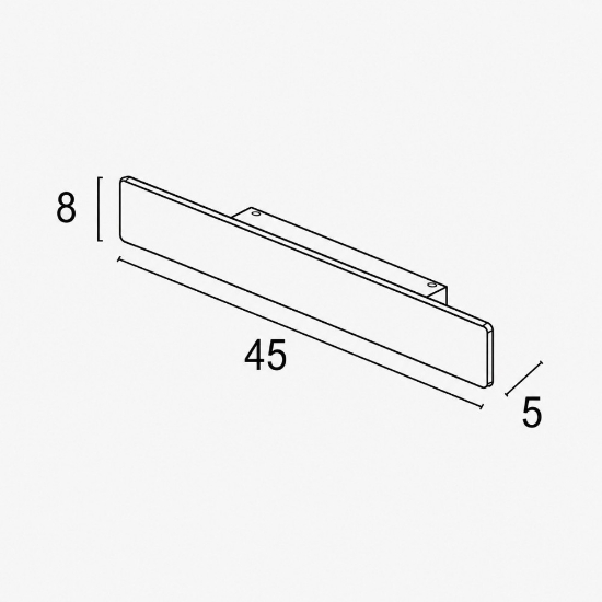 Applique led 30w cct 3000k 4000k rettangolare effetto muro luce indiretta