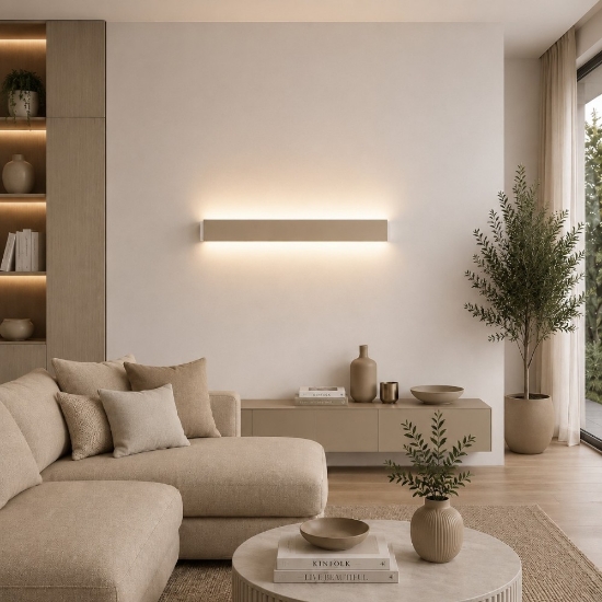 Applique led sabbia bagnata 30w cct 3000k 4000k rettangolare moderna