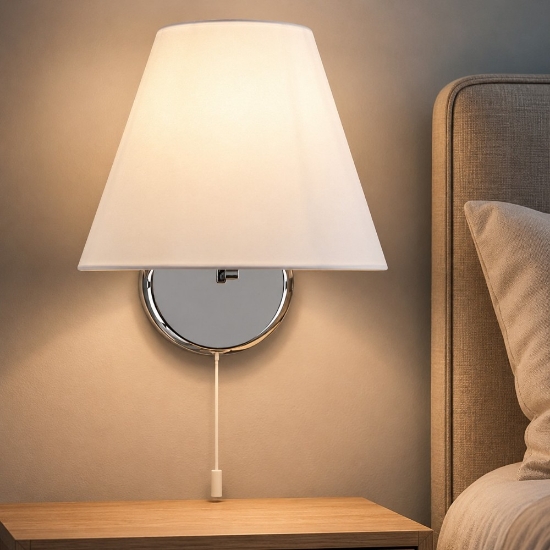 Applique per comodino camera da letto cromo fp