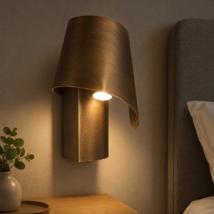 Applique per camera da letto moderna bronzo orientabile led 3w 3000k