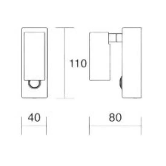 Applique da comodino luce orientabile 3000k cromo