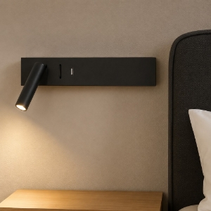 Applique destro nero per comodino camera da letto