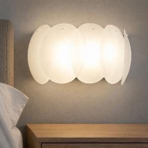 Ovalino ap2 ideal lux applique vetro curva per camera da letto