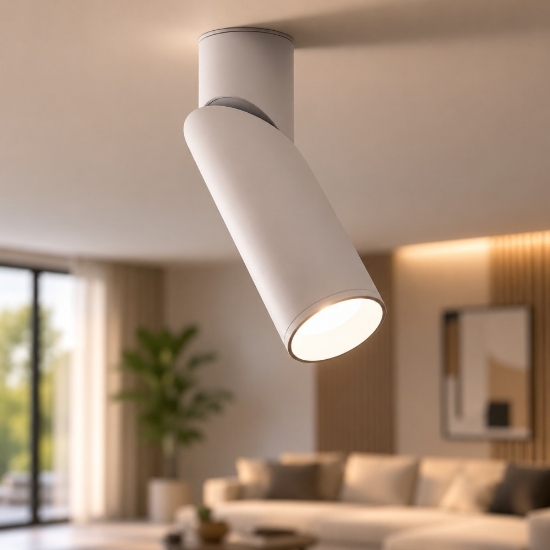 Faretto da soffitto parete bianco orientabile gu10