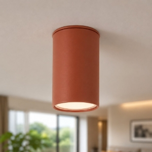 Faretto da soffitto cilindro colore mattone