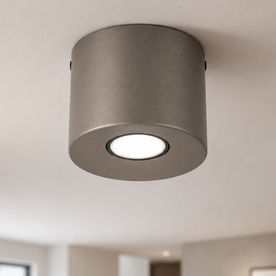 Faretto da soffitto cilindro corto bronzo